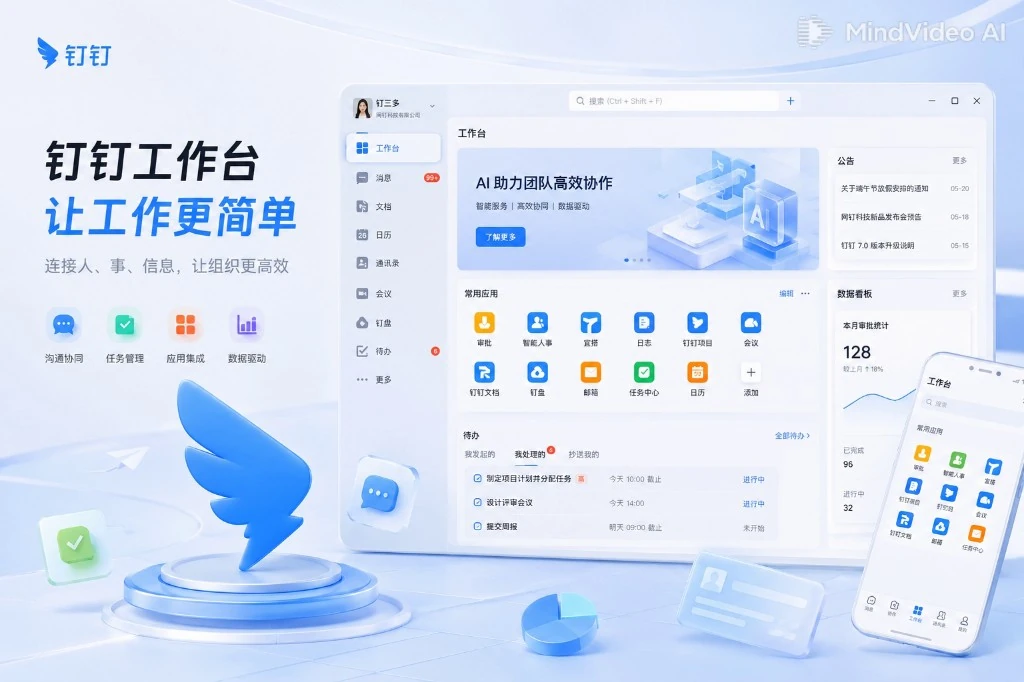 钉钉移动办公车间终端与多端下载